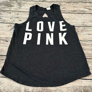Victoria’s Secret PINK Tank With Cutout in Back; Dark Grey; Size Small